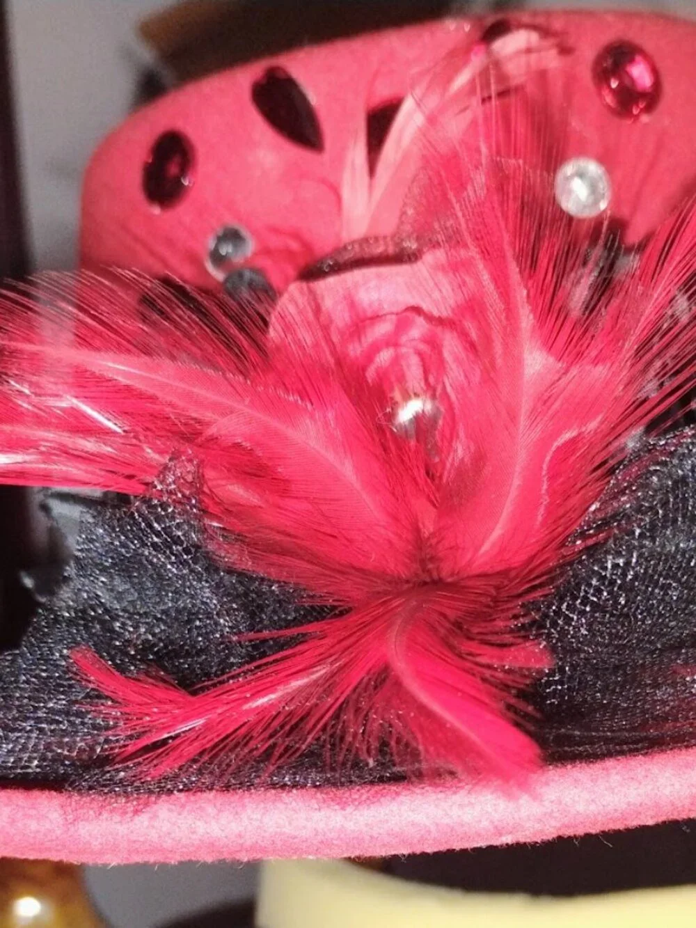 Retro Red Hat Society Wool Felt Derby Hat - Scala Handcrafted Vintage Y2K